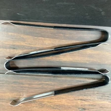 Vollrath Tongs Stainless 9" Serrated Ends Heat ShieldHandles 47329 Lot Of 3