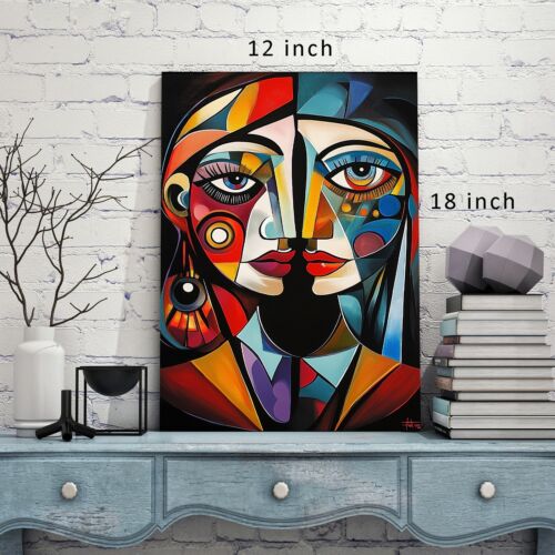 Pablo Picasso Zwei Gesichter Modern Kunst Leinwandbild Wandbild Bild - Bild 3 von 7