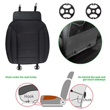 Universal Car Front Seat Cover PU Leather Bottom Cushion Protector Anti-slip Pad