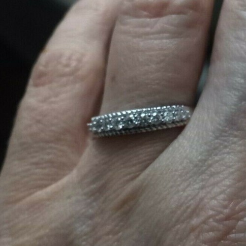 WOW ~ Stunning Sparkly 100% GENUINE Certified 1/4ct Argyle Diamond 9K White Gold - Picture 11 of 12