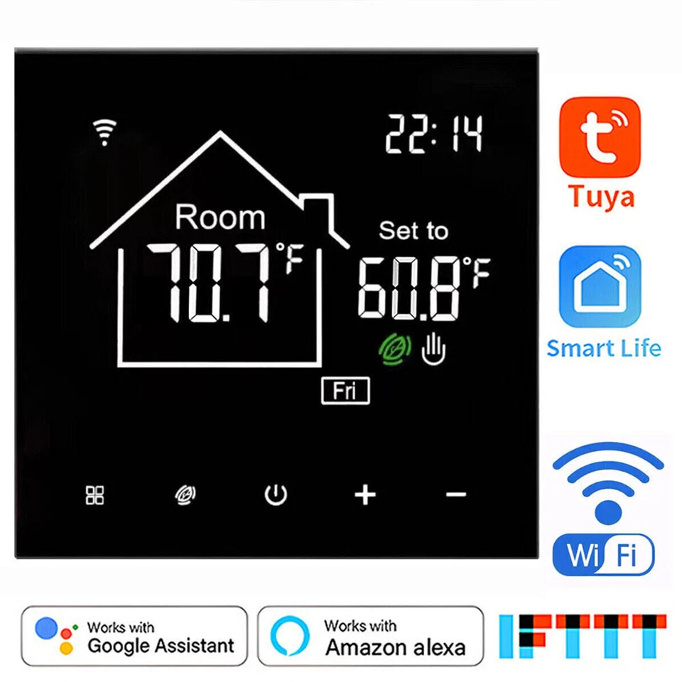 Wifi Raumthermostat Fußbodenheizung Raumtemperaturregler Raumregler digital LCD - Bild 3 von 4