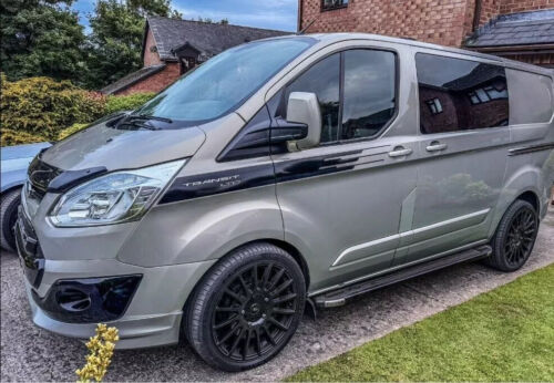 Fits Ford Transit Custom Graphics Van Side Wing Stripes Sport Racing Vinyl - Picture 2 of 4