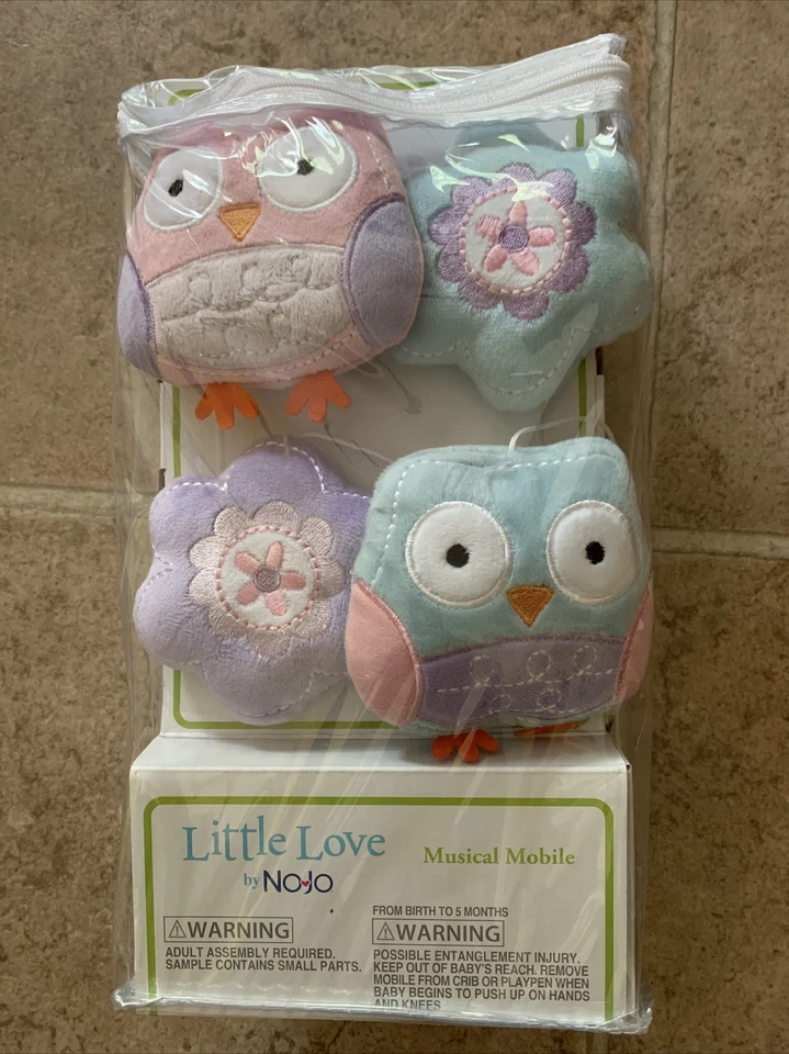 Little Love By NoJo “Adorable Orchard” Búho Musical Móvil Bebé Niña Guardería Foto 2 de 4