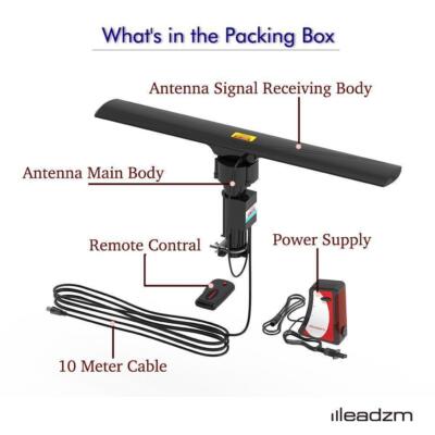 990 Mile HDTV Outdoor Amplified HD TV Antenna 360° Rotate with Remote Control US