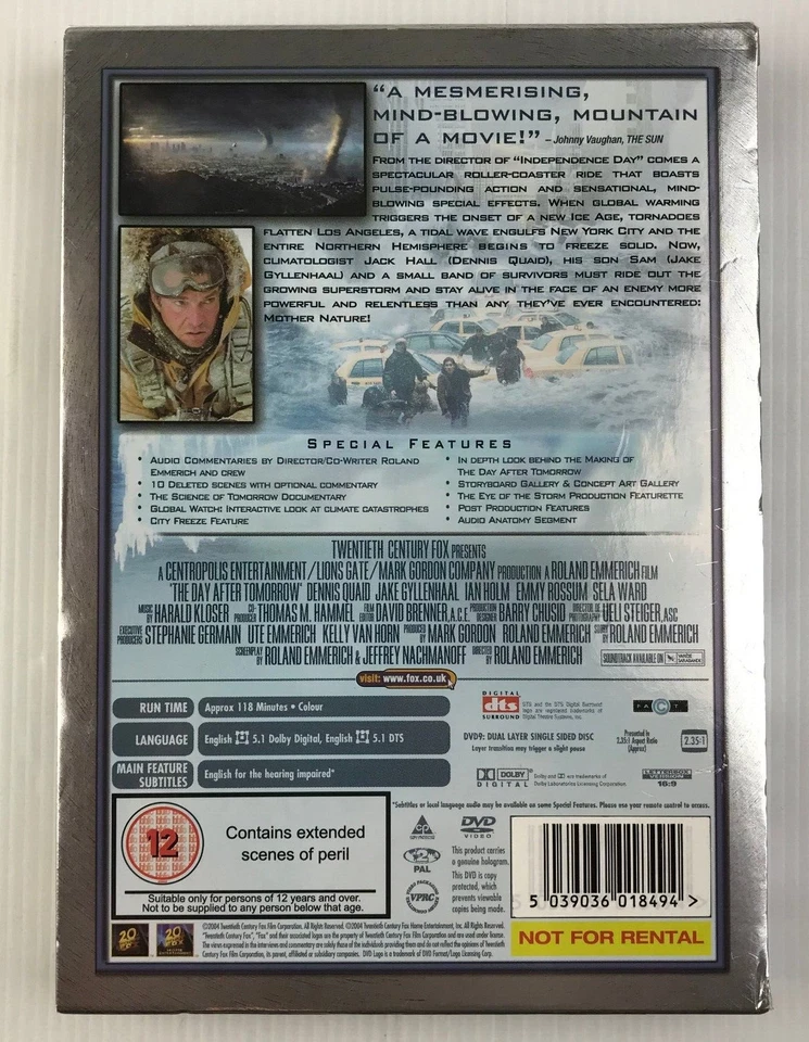 The Day After Tomorrow DVD 2 Disc Special Edition - Image 3 of 4
