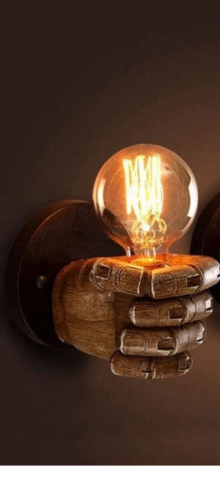 Retro Fist Wall light LED Bar Restaurant Shop Wall Lamp Decoration Fixture - Image 4 of 4