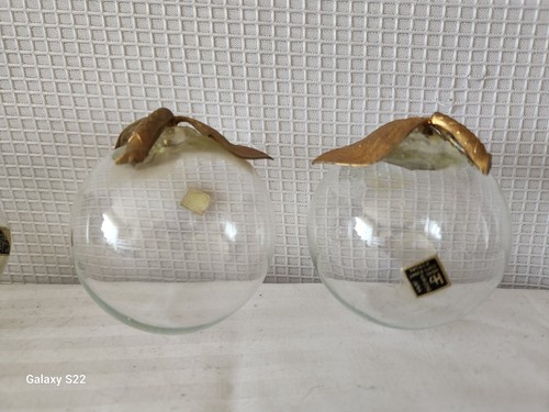 8 Frutta Giappone in vetro trasparente soffiato a mano vintage - Foto 13 di 16