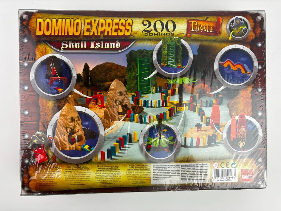 DOMINO EXPRESS Pirate Skull Island w 200 Dominos GOLIATH 2014 Sealed - Image 2 of 3