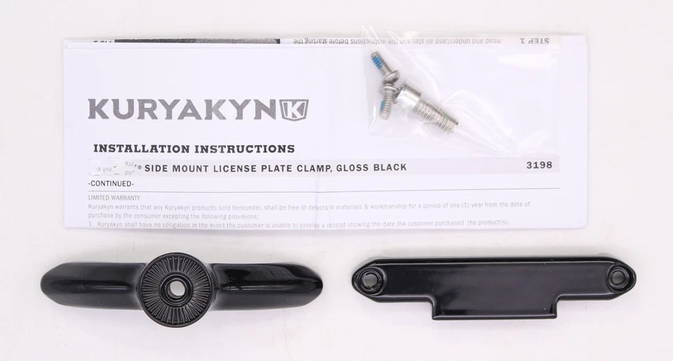 Зажим для номерного знака Kuryakyn боковое крепление номер детали - 3198 для победы - Изображение 4 из 4
