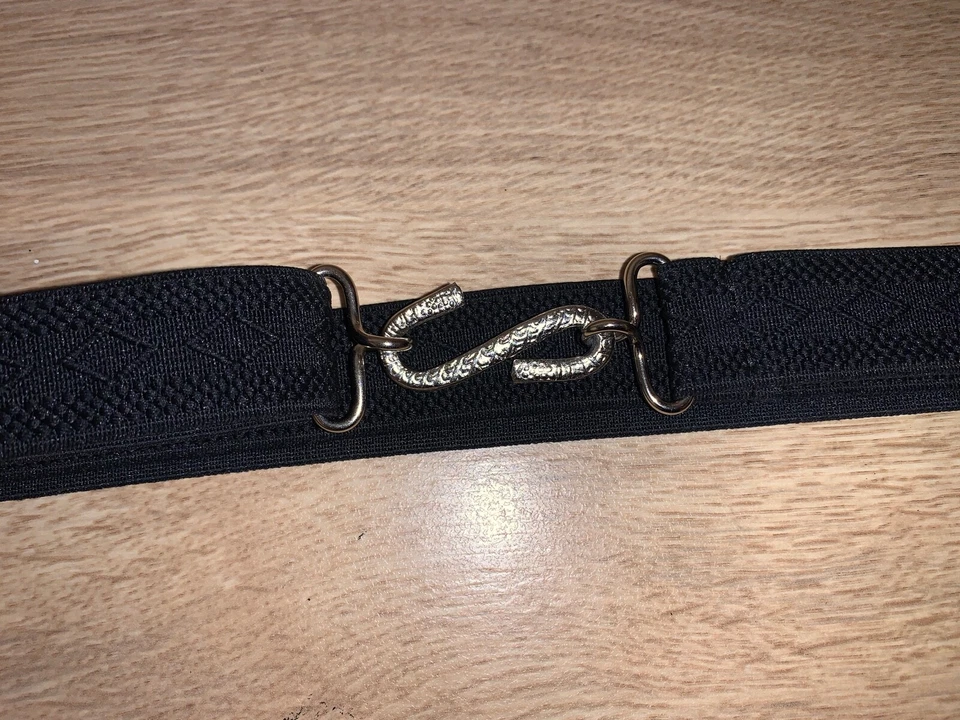 Elasticated Snake Belt 25mm Black Aztec Adult Boys Mens Girls xl xxl xxxl - Image 3 of 4