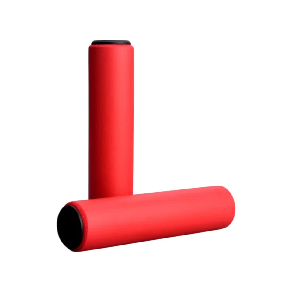 Mango de Bicicleto Puños Steckgriffe Recto Silicona Manija Rojo para Ebike MTB - Imagen 3 de 3