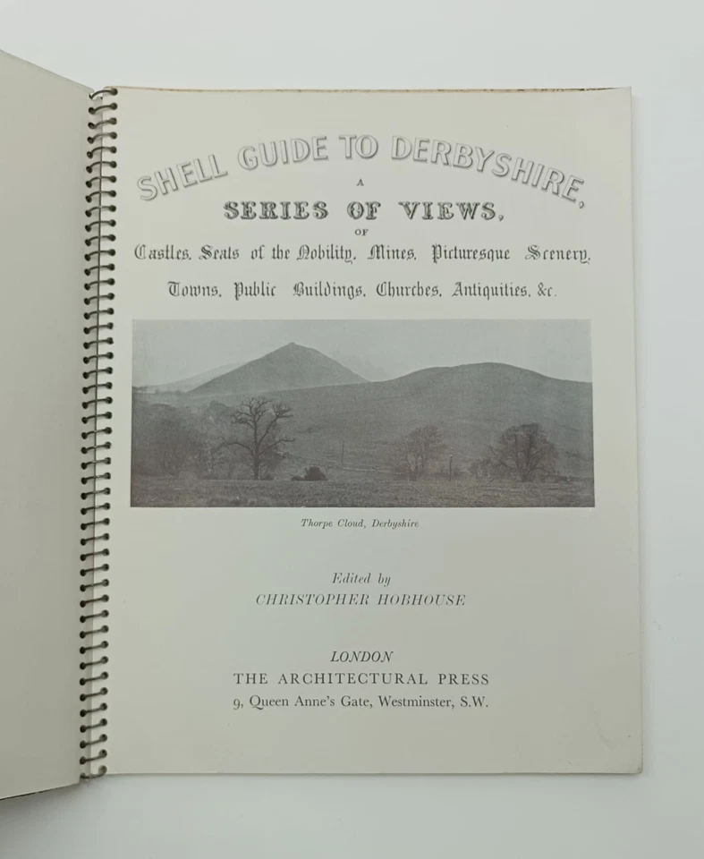 DERBYSHIRE ed. C. Hobhouse. First edition Shell Guide 1935 Spiral Bound. - Image 3 of 4