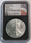 2025 US $1  American Silver Eagle NGC MS70 FDOI, Hand-Signed ANNA CABRAL