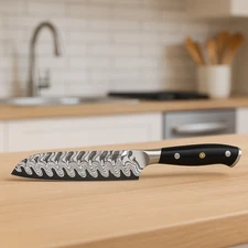 Henckels Compass Damascus Santoku Knife 7" D60 Forged Chef Kitchen Cutlery NEW