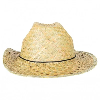 Strohhut Texas natur Karneval Festivalzubehör Ranch Farmer Landwirt  - Bild 1 von 2