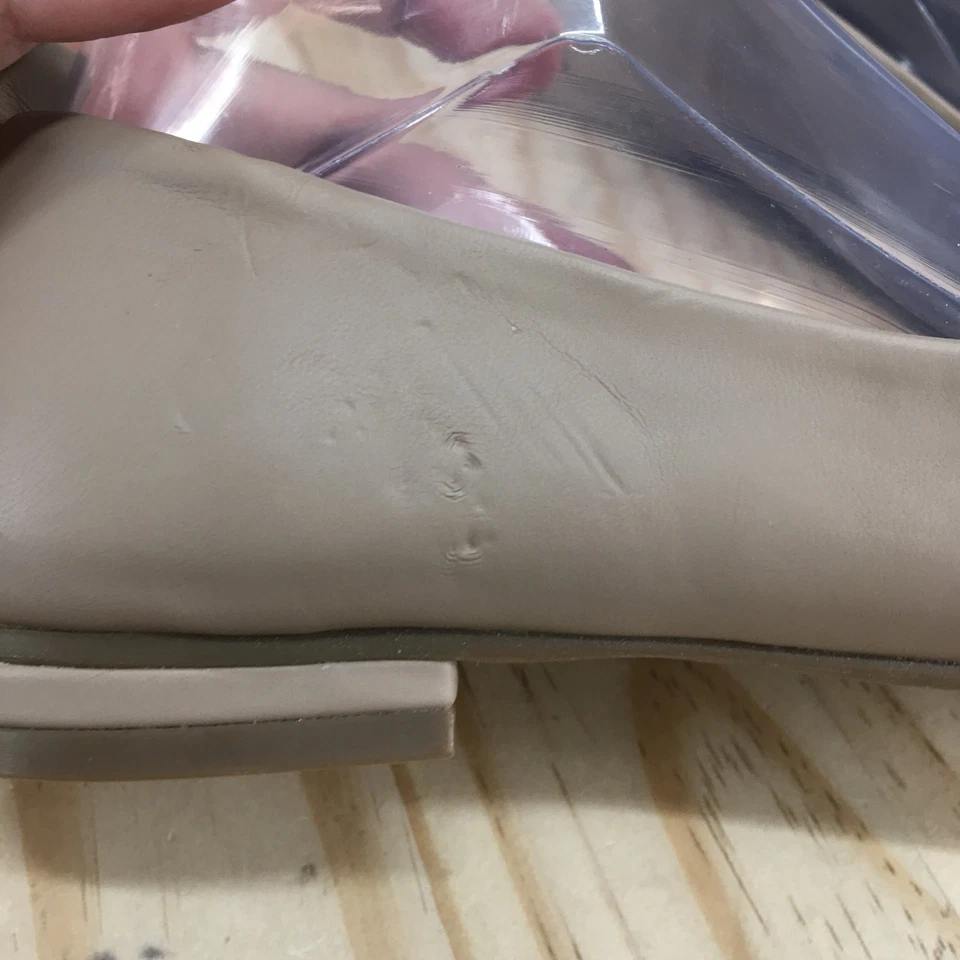 Zapatos Worthington Mujer 6.5M Keats Ballet Planos Taupe Imitación Cuero Plisado Informal Foto 4 de 4