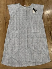 NEW Kindred Bravely Women's Universal Labor & Delivery Gown Pinstripe 1X/2X