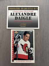 1993-94 Score ALEXANDRE DAIGLE Redemption and Card