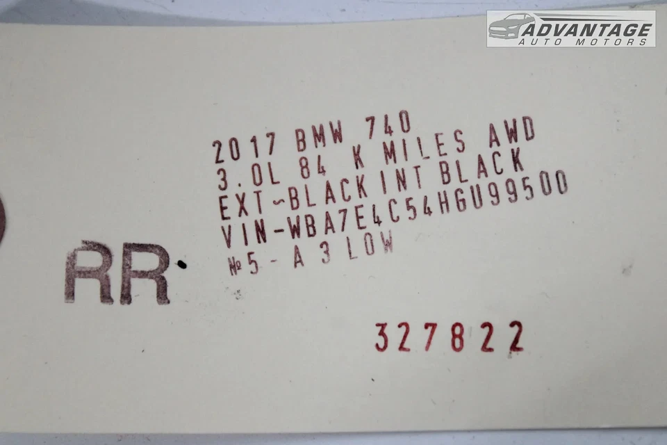 2017-2022 BMW 740I G12 REAR RIGHT SIDE DOOR PANEL WINDOW REGULATOR CARRIER OEM - Image 4 of 4