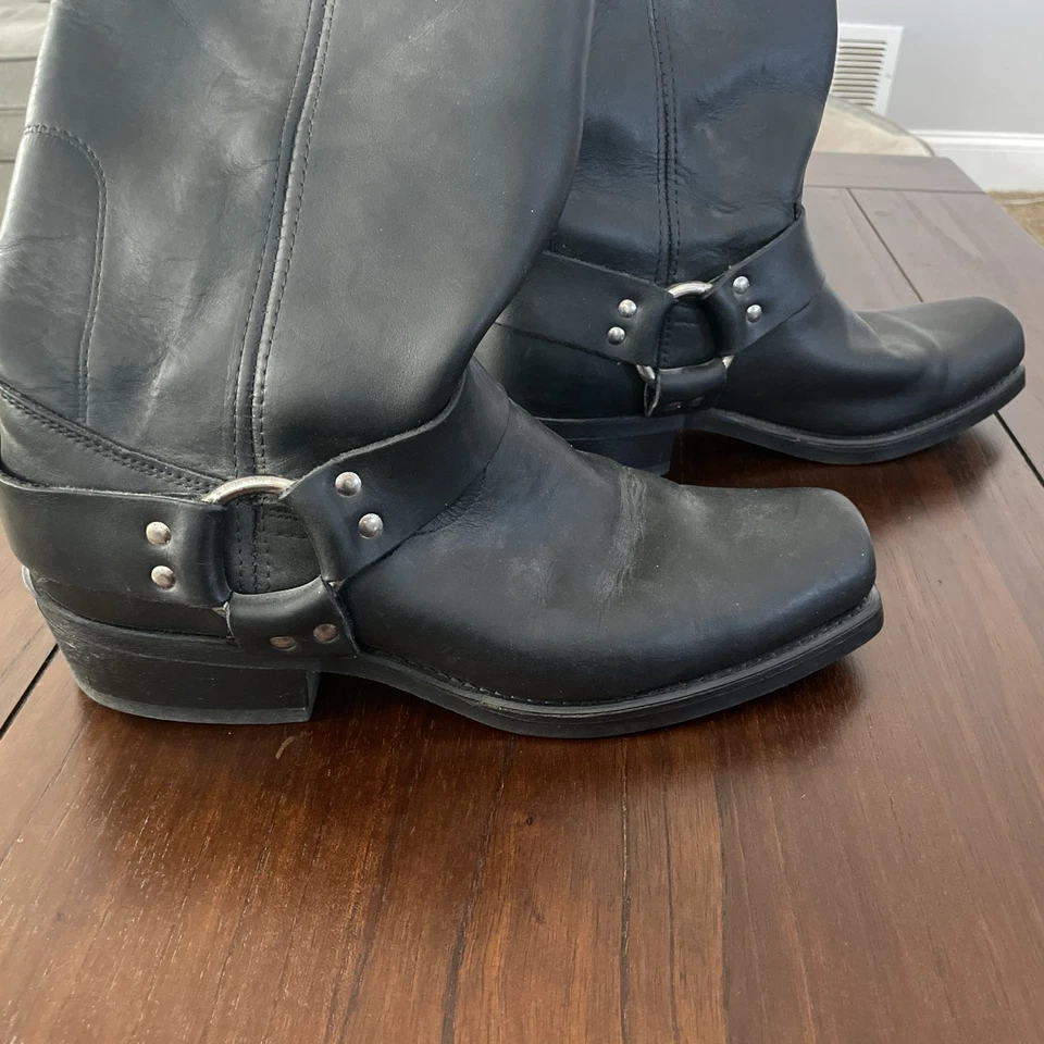 Vintage Durango Mens Motorcycle Black Leather Biker Harness Boot Men Sz 10 - Image 4 of 4
