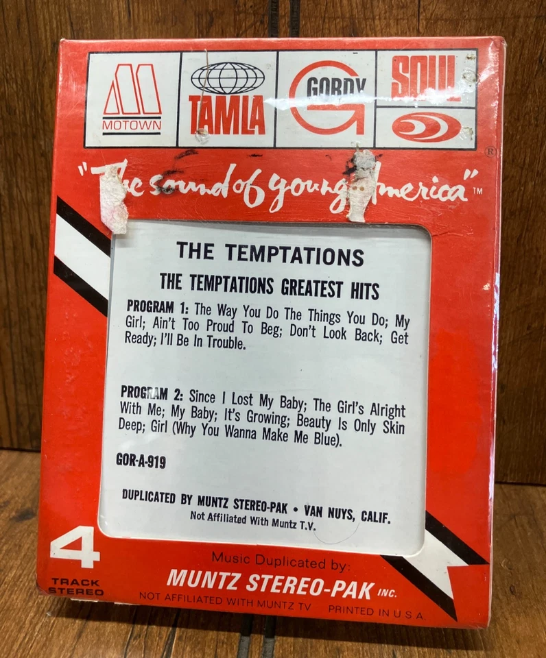 The Temptations Greatest Hits 4-Track Stereo Tape Cartridge Sealed - Image 2 of 4