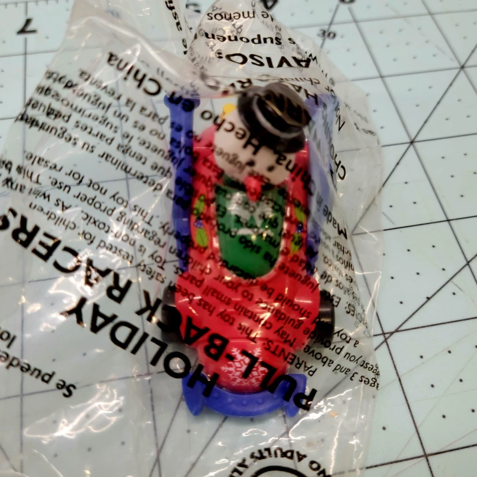 Rare Whataburger HOLIDAY Pull-Back Racers Set of 4 Kid's Meal Toys, Vintage, New - Image 4 of 4