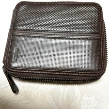 Kenzo Brown Leather Bifold Wallet Limited Edition Style Bold Artistic Design Ico