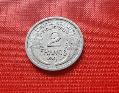 Pièce , France , 2 Francs 1941 , Morlon , Aluminium , KM#886a ,  [6899] - Photo 1/3