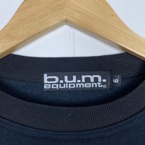 Vintage 90s BUM Equipment Sweatshirt Boys Girls Size 6T Black Logo Pullover Crew - Picture 8 of 10