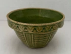 Vintage McCoy Pottery Green Bowl 7" Wavy / Scalloped Mixing Bowl 103/- USA RARE