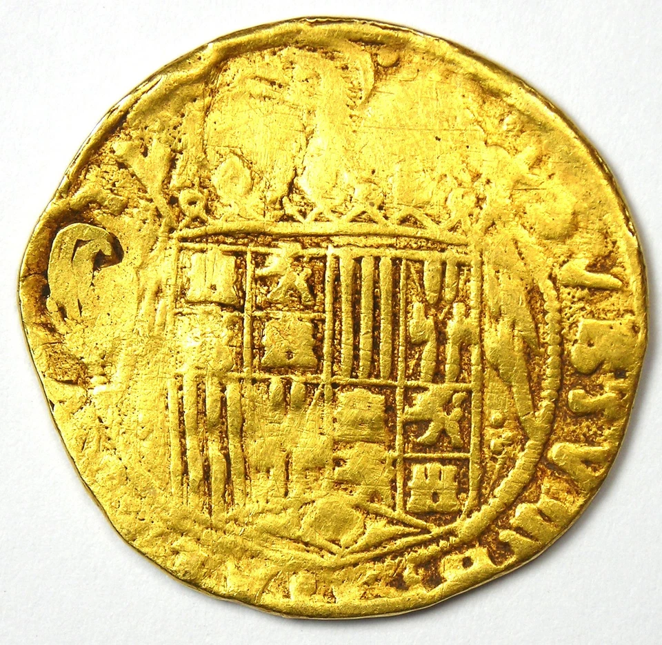 1476-1516 Spain Gold Ferdinand V & Isabel I 2 Excelentes Coin 2E - Rare Type! - Image 4 of 4