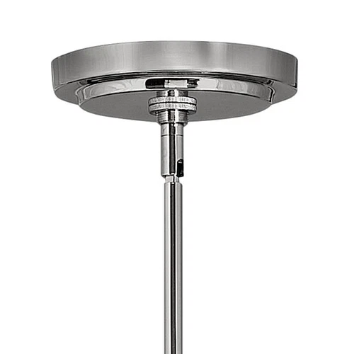 Hinkley Vance 13"W Polished Nickel and Glass Pendant Light - Picture 4 of 10