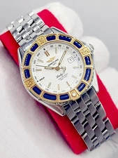 ❤️ 31mm [N. MINT] Breitling Lady J 18K  Bezel St. Steel Quartz Womens Watch 6.5"