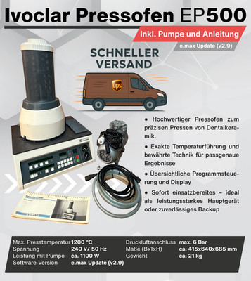 Ivoclar EP 500 Keramik Pressofen Dental Labor Zahntechnik