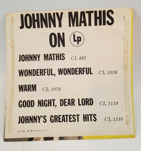 Johnny Mathis A CERTAIN SMILE / LET IT RAIN (POP 45/PS)#41193 PLAYS VG+ TO VG++ - Picture 2 of 6