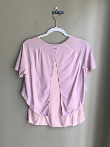 Lululemon Cover Me Tee Layered Minty Pink Short Sleeve Size: 4 - Picture 2 of 13