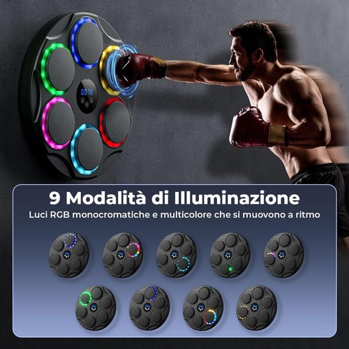 Macchina da Boxe Musicale 43 cm Bluetooth 9 Modalità e Velocità - Foto 3 di 15