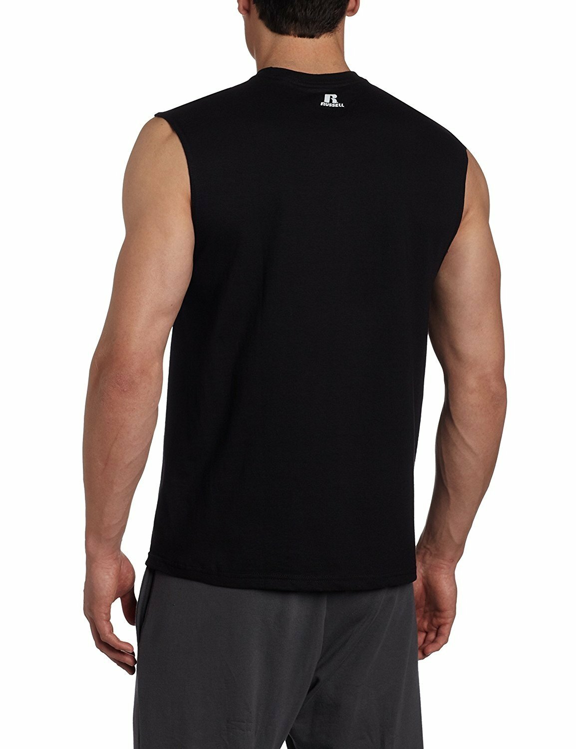Russell Athletic Men's Muscle Tee Tshirt Cotton Basic Tank Top eBay