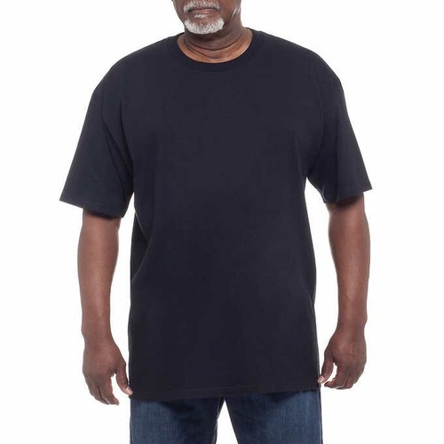 Kirkland Signature Men's 6-pack Black 100% Cotton Crew Neck T-shirt - Picture 3 of 5