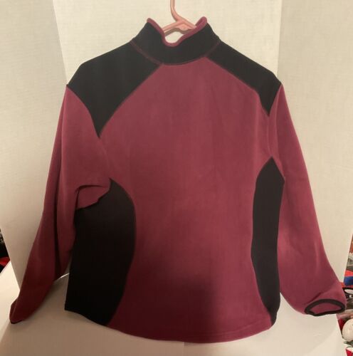 LL Bean Womens Sweater Size XL Fleece 1/4 Zip Pullover Lightweight Sweatshirt - Picture 2 of 7
