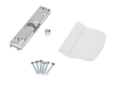 Aqbau® Balkontürschnapper Schnäpper für Balkontür, Terrassentür inkl. Griff weiß