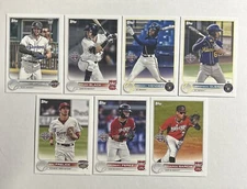 2022 Topps Pro Debut Milwaukee Brewers Base Team Set (7 Cards) Quero+