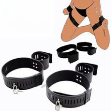 Binding Handcuffs Wrist To Thigh Cuffs Leg Restraint Straps for Couples