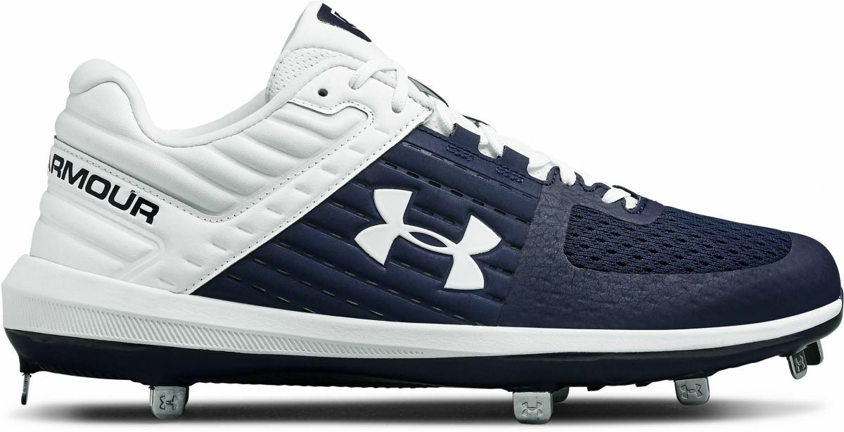 navy blue under armour baseball cleats