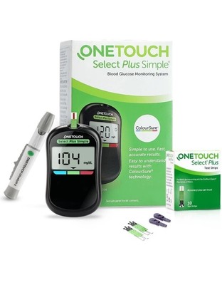 One Touch Slect Plus Simple blood glucose meter kit