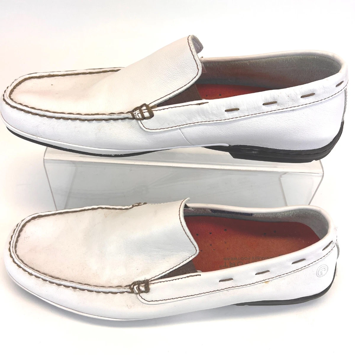 Mens white outlet driving shoes