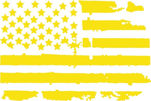 Chevy Colorado Back Window Distressed American Flag Decal 2023-2024 - Picture 5 of 17