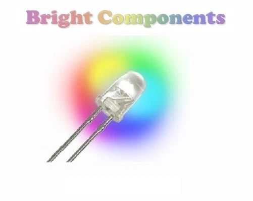 5 x Rainbow Colour LED 3mm - RGB - Slow Cycle - UK Seller