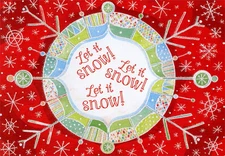 Let it Snow Snowflakes Box of 18 Christmas Cards by Designer Greetings