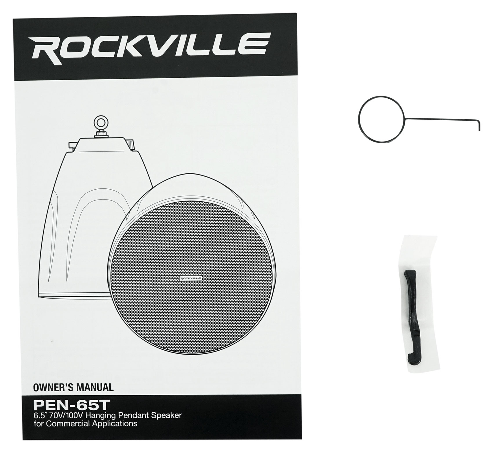 Rockville 6-Zone Amplifier Amp+5) Black Pendant Speakers For Restaurant/Bar/Cafe
